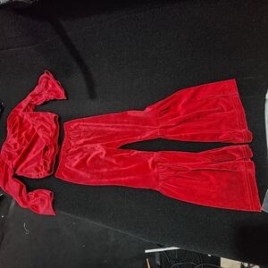 Red Velvet Two-Piece Set